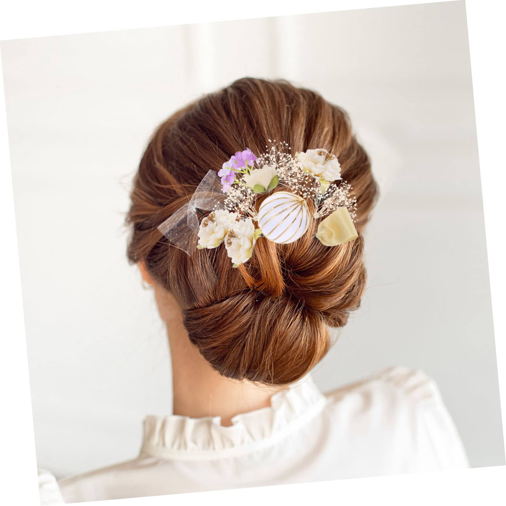 Didiseaon 54 Pièces accessoires de cheveux Coiffe de perles casque floral pinces à cheveux barrettes à cheveux accessoire de cheveux de style coiffe kimono peignoir de bain