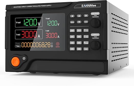 120V 30A High Power DC Power Supply Variable, 3600W Adjustable Switching Regulated DC Bench Power Supply with PC Software Control, Precision 4-Digits Display, Precision Encoder Knob