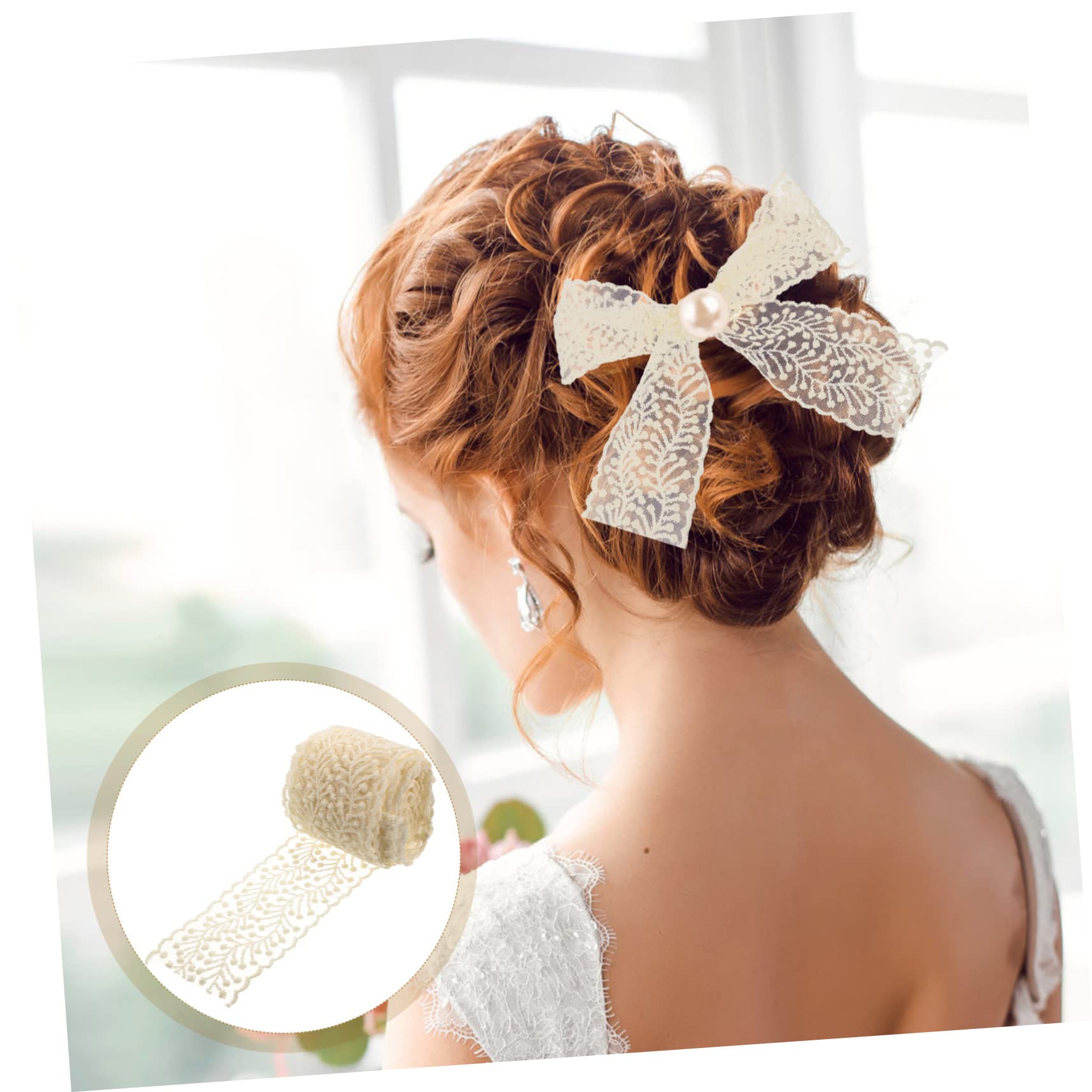 NUOBESTY 4rollos Cinta De Encaje Bordado Para Manualidades Trim Decorativo De Metros Diseño Para Accesorios De Ropa y Diademas