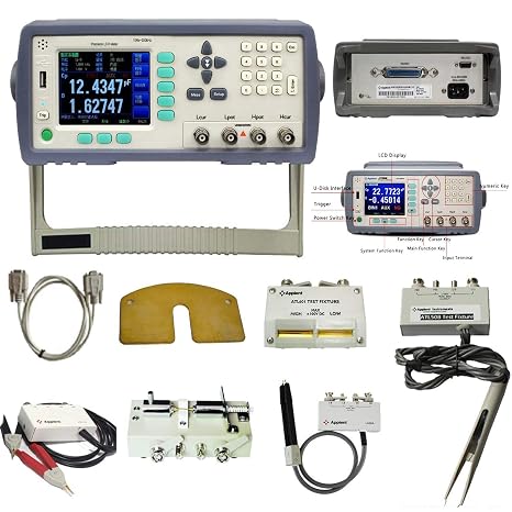 High Precision Digital LCR Meter Tester 10HZ to 300kHz Frequency Source Resistance 30 50 100 True Color TFT LCD LCR Meter Tester with Resolution 0.001Hz RS232C and Handler Interface
