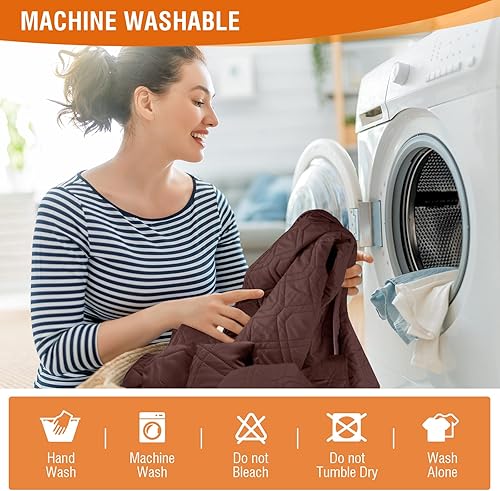 Miniatura 6 de VANSOFY Fundas 100% impermeables para sillas reclinables, funda antideslizante para sillas reclinables, protector de muebles, funda lavable con