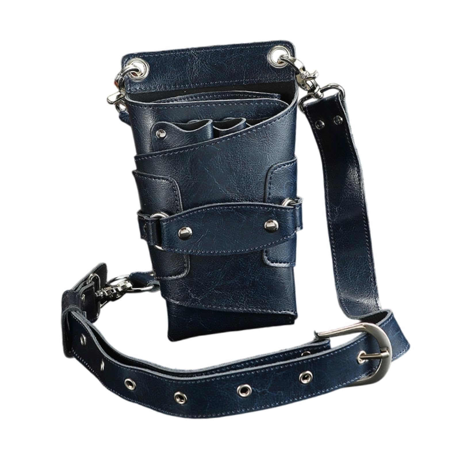 TISHITA Borsa Porta Attrezzi Da Parrucchiere, per Capelli, Rimovibile, Custodia per Forbici, Blu Scuro