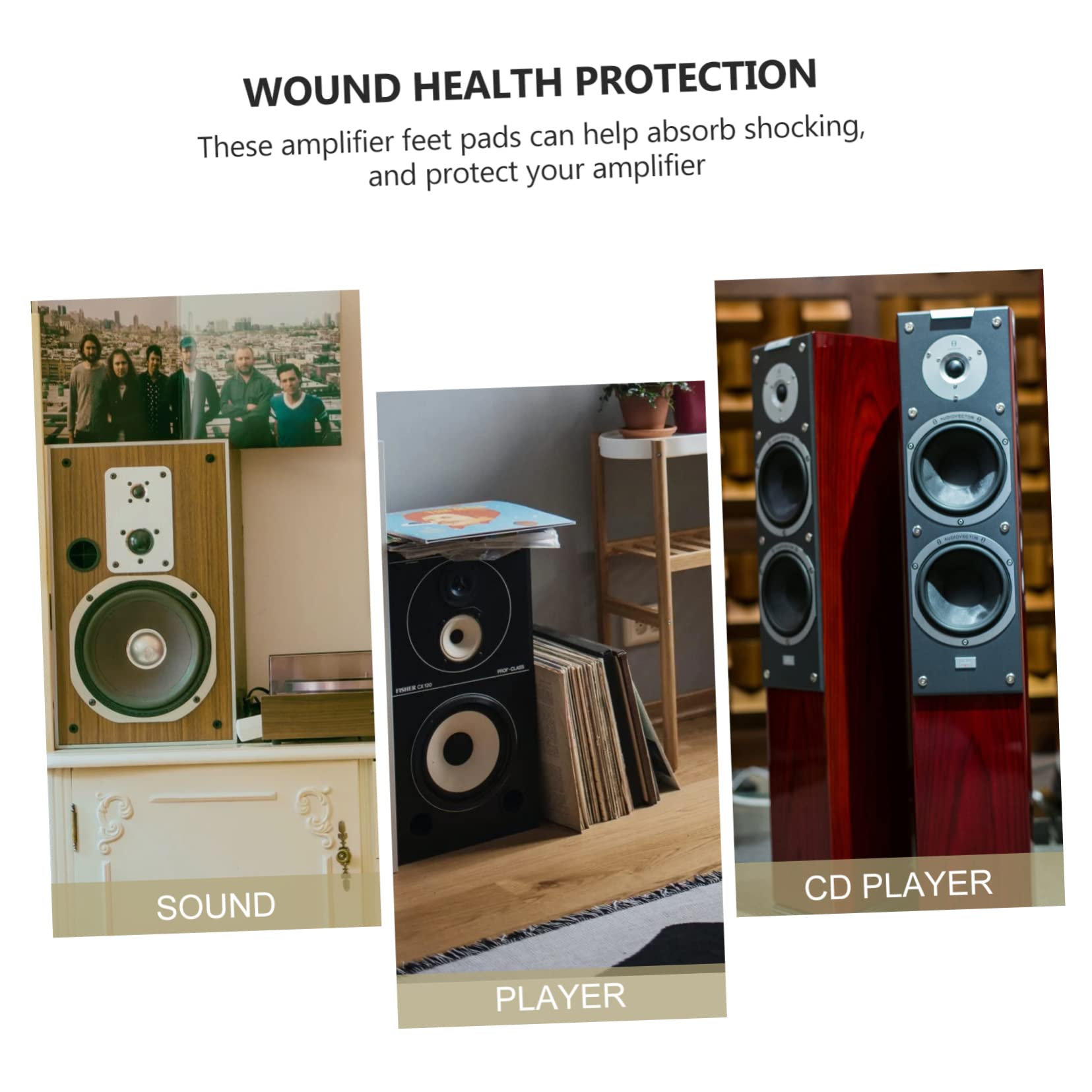 Balacoo 4pcs Professional Speaker Spikes Speaker Feet Shockproof Base for Amplifier Cd DVD Player Turntable