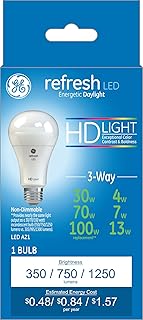 GE Lighting 96763 GE LED 3-Way Light Bulb, 1-Pack, Refresh HD