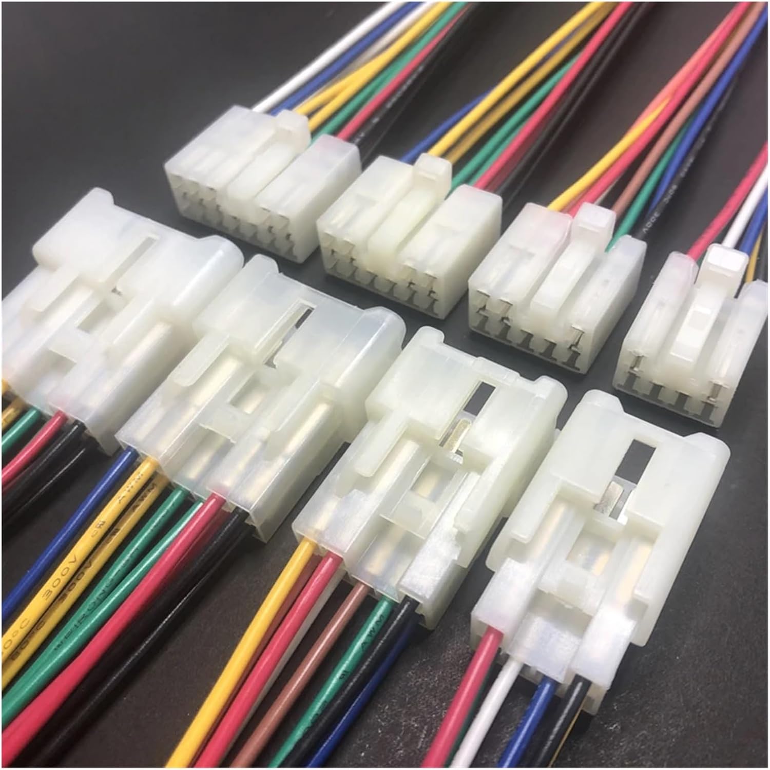 Dj7061a-2.3 Car Harness Connector 6/8 / 10/12 Pin CD Audio Power Plug Mg620153 Cable Male Female Butt Socket Wire Length 15cm(Color:12p strip line,Size:5sets)