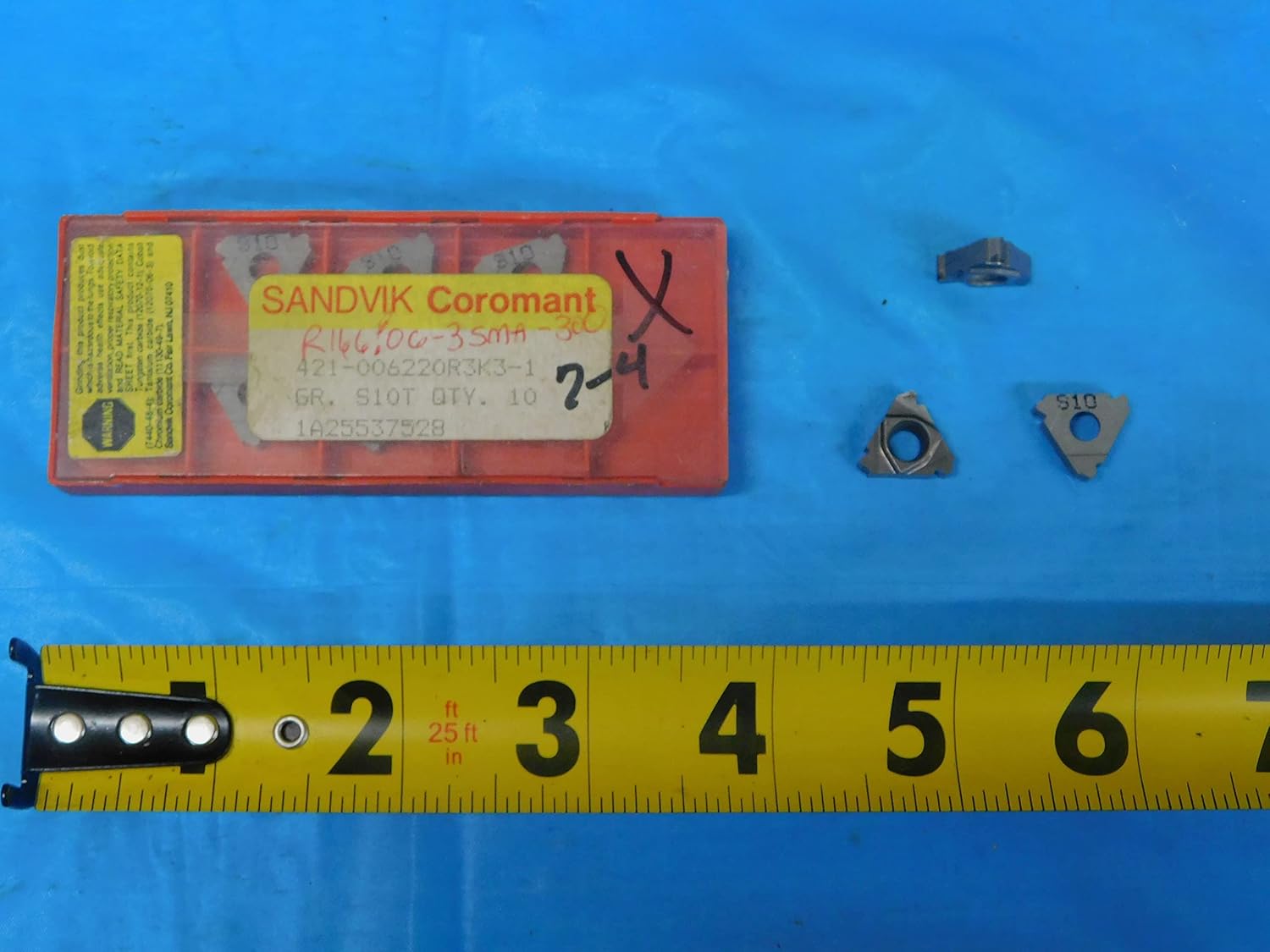 10PCS SANDVIK R166.06-3SMA-300 S10T Carbide Threading Inserts 421-006220R3K3-1 - JP1059AS1