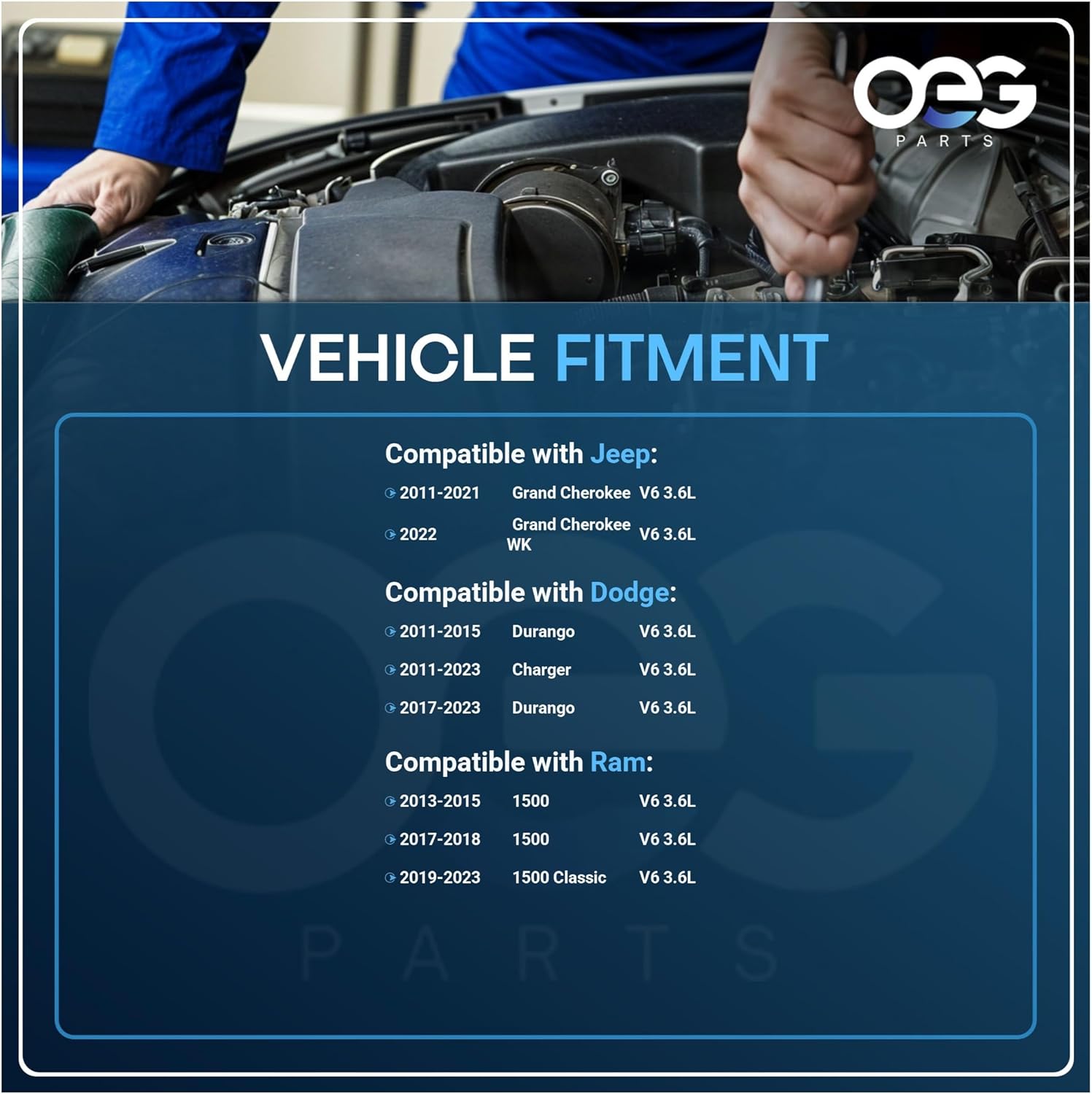 OEG Parts New Alternator Compatible With Dodge Charger & Durango 3.6L V6 2011-2019, Compatible With Jeep Grand Cherokee 3.6L V6 2012-2019, Ram 1500 Pickup 3.6L V6 2013 2014 2015, 4801865AC