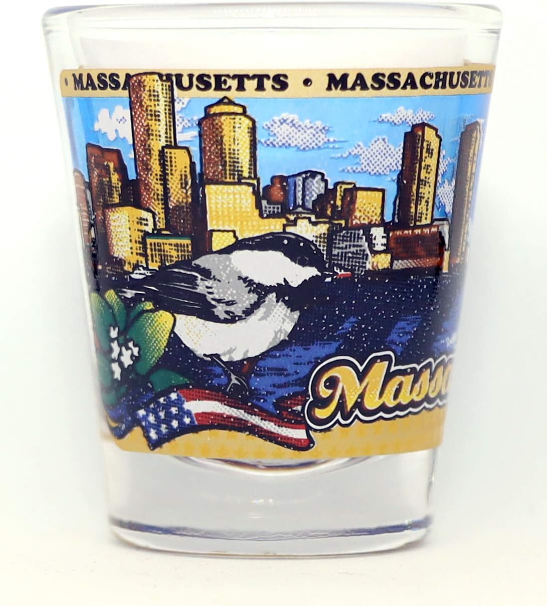 Massachusetts State Wraparound Shot Glass