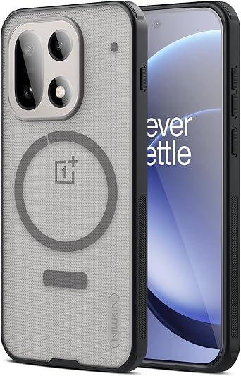 Nillkin Magnetic for OnePlus 15 Case Clear, Compatible with MagSafe, Military Grade Drop Tested, Shockproof Slim Fit One Plus 15 Case, Frosted Shield Pro for OnePlus 15 MagSafe Case, Transparent Black