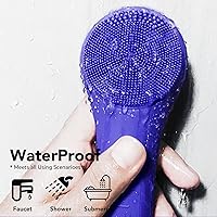 Vista 5 de NågraCoola CLIE Cepillo de Limpieza Facial, Impermeable y Recargable Cepillo Exfoliante Facial para Hombres y Mujeres, Limpieza, Exfoliación y Azul