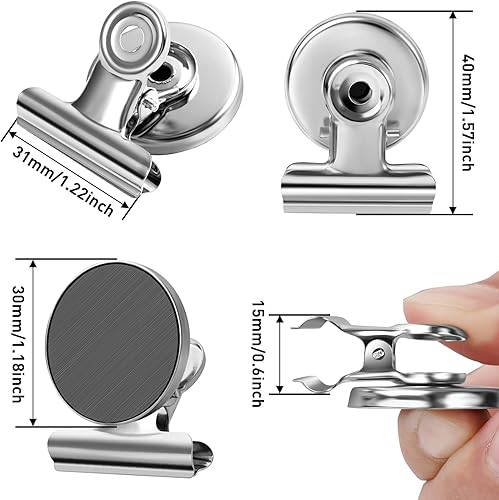 Vista 52 de FINDMAG Paquete de 12 clips magnéticos para colgar fotos y mostrar fotos, ideal para refrigerador, exhibición de fotos de graduación y soportes