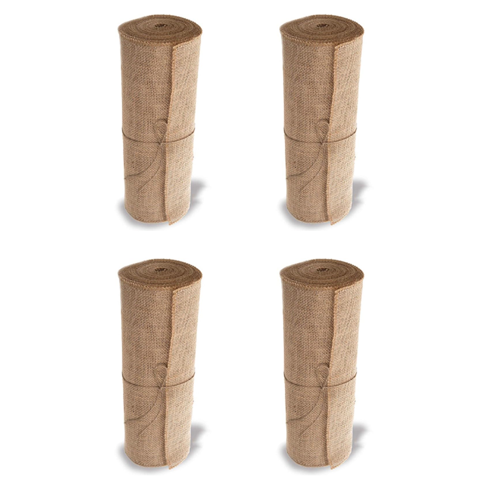 Hndhbfgrt 4X Burlap Doily Roll-30CMx275cm. No-Fray Anti-Slip Blanket with Edge Design. Burlap Fabric Rolls for Weddings