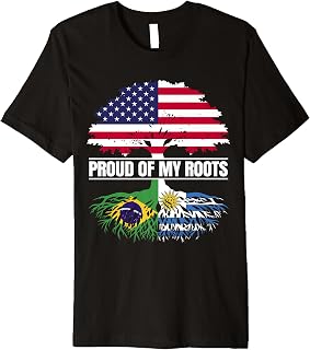 Brazil Uruguay Mix Proud of my Roots Brazilian Uruguayan Premium T-Shirt