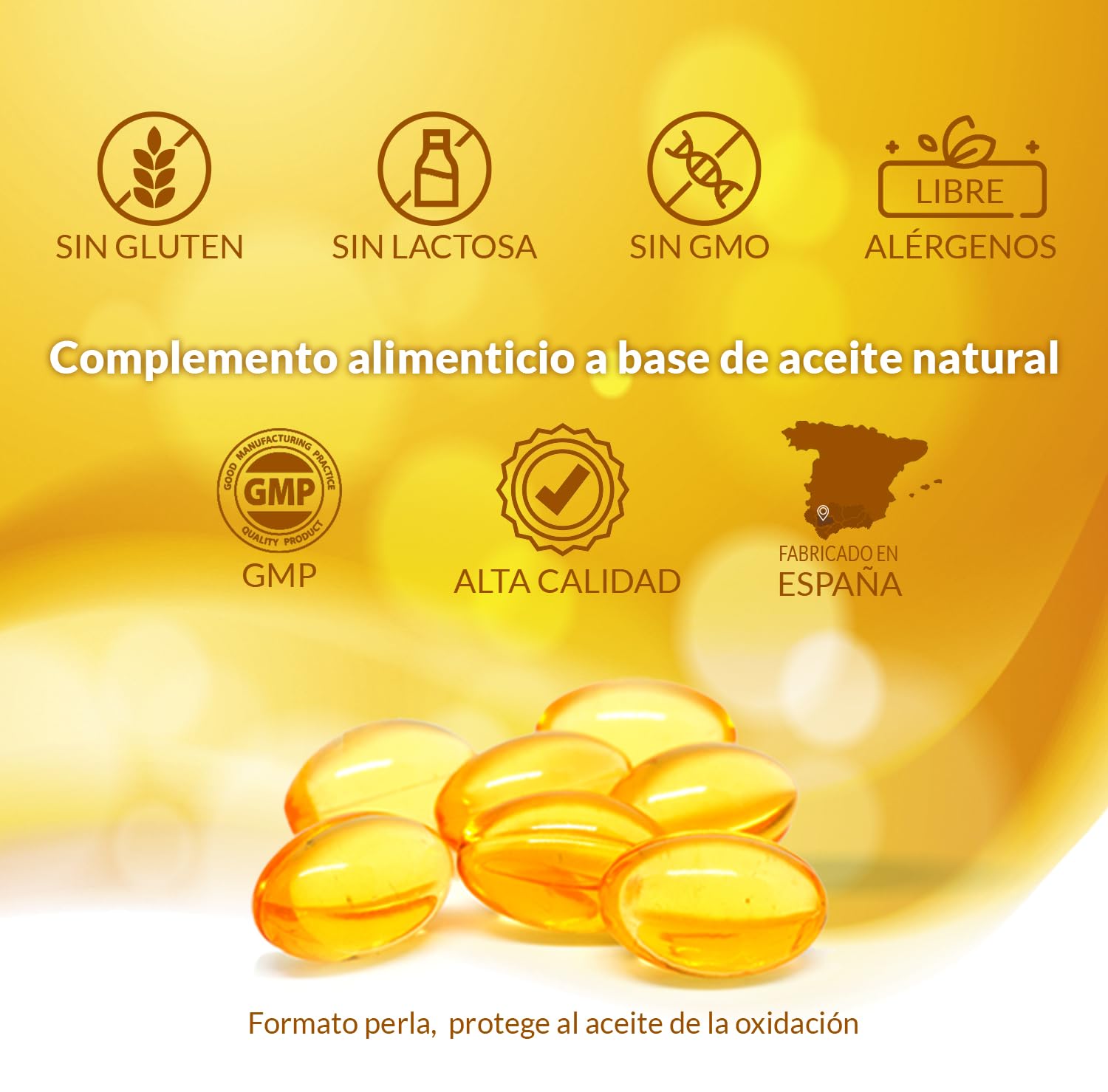 Obire Aceite de Onagra 500 mg con 10% en GLA (Ácido Gamma-linolénico) + 3,35 mg de Vitamina E - 450 perlas, 3 Unidades