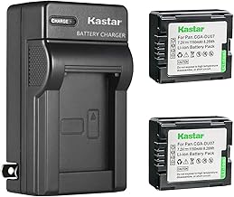 2-Pack Battery and AC Wall Charger Replacement for Panasonic PV-GS39, PV-GS50, PV-GS55, PV-GS59, PV-GS65, PV-GS70, PV-GS75, PV-GS80, PV-GS83, PV-GS85, PV-GS120, PV-GS150, PV-GS180, PV-GS200