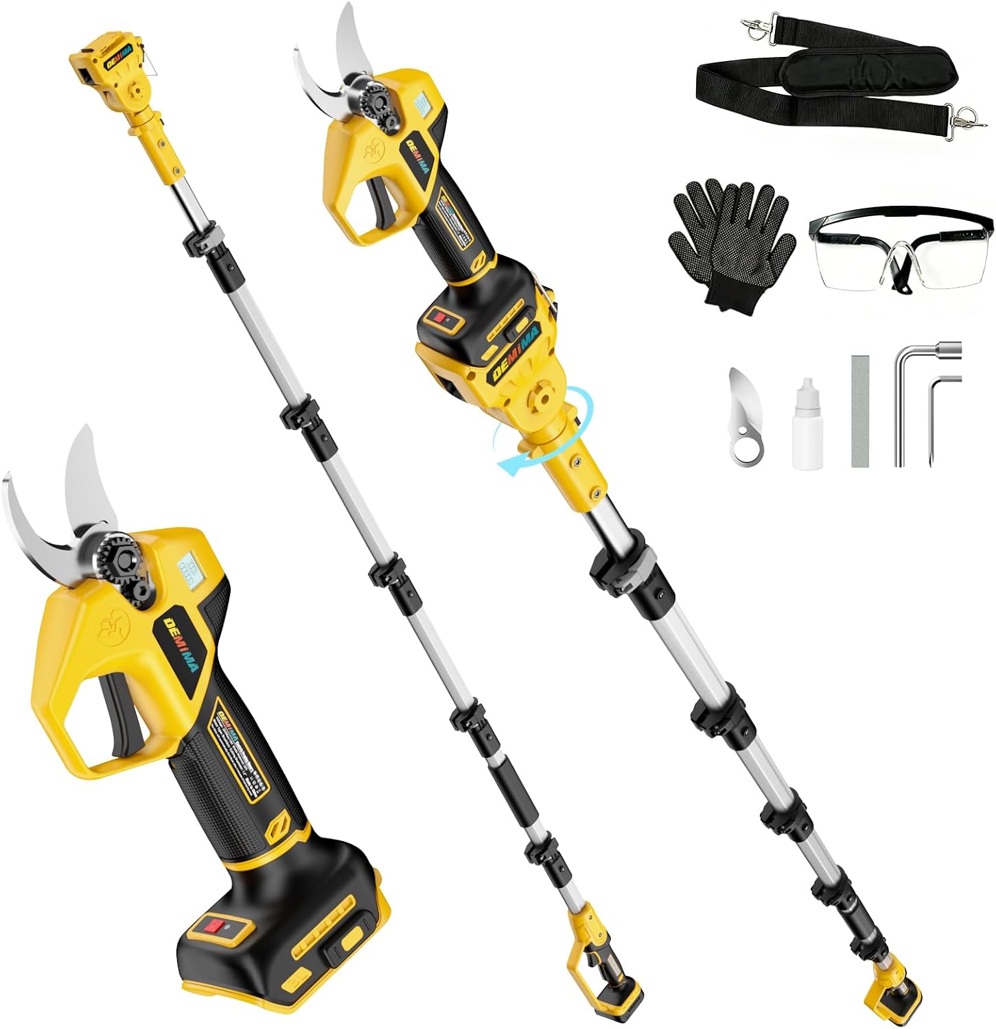 2-In-1 Electric Pruning Shears Set Compatible with Dewalt 20V Battery