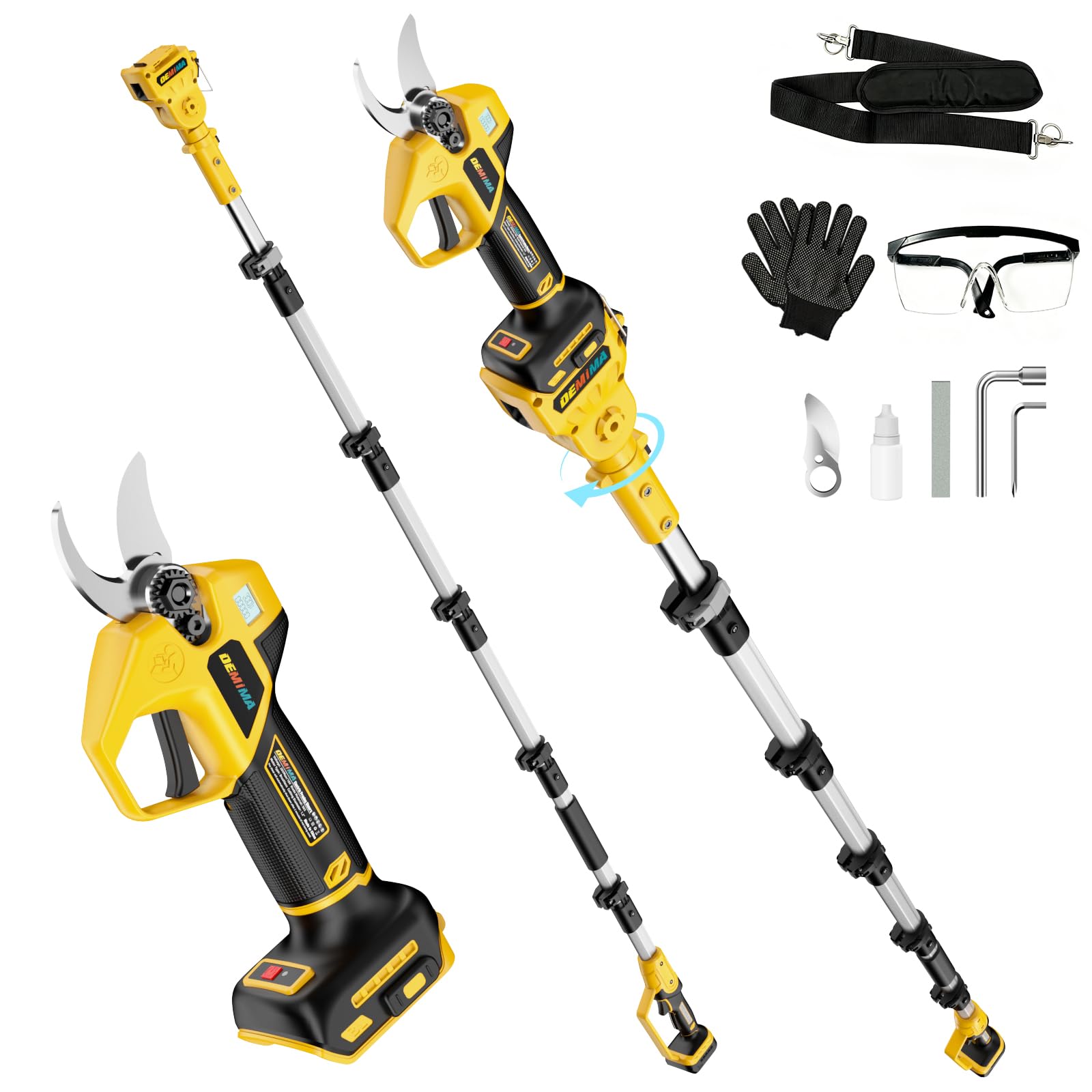2-In-1 Electric Pruning Shears Set Compatible with Dewalt 20V Battery