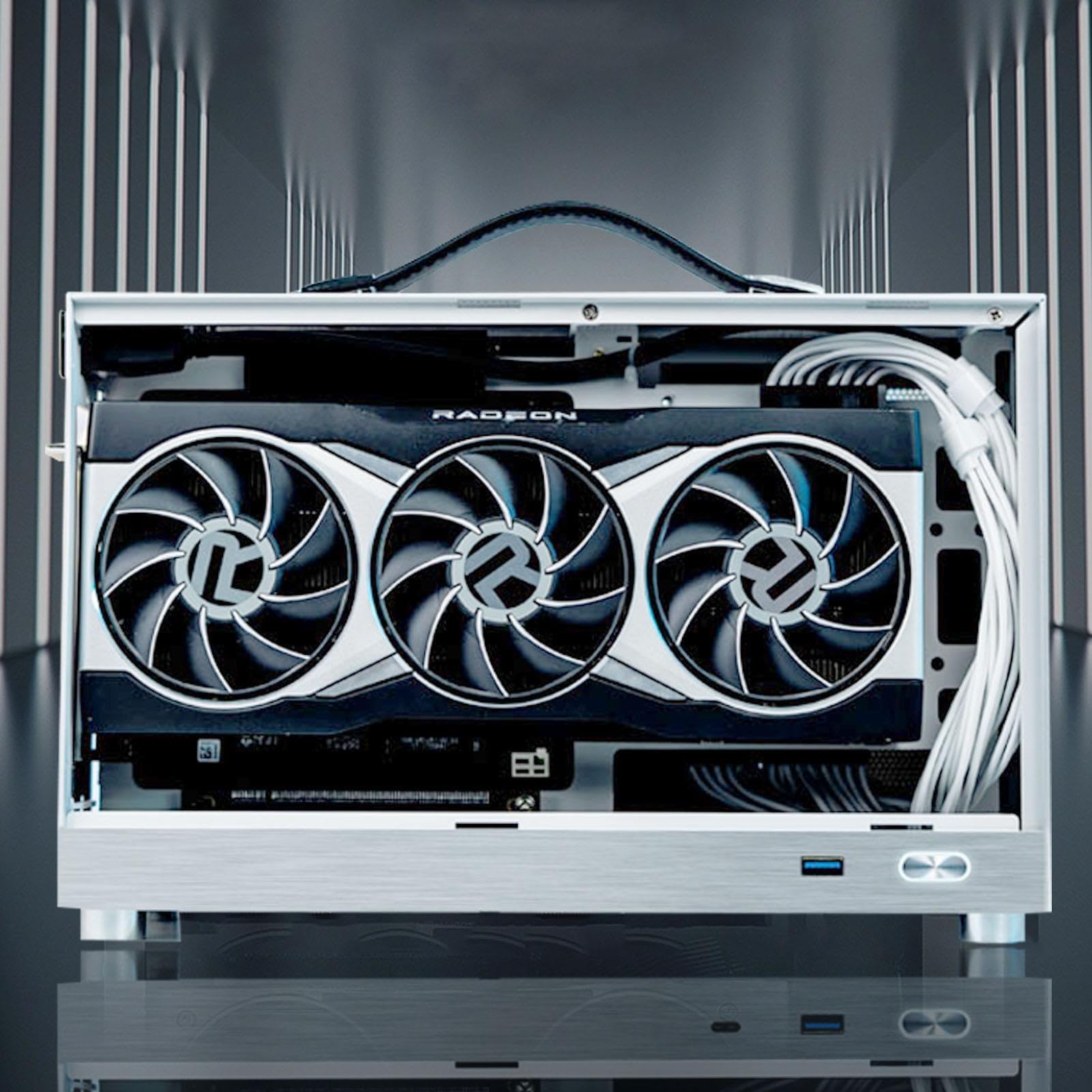 Custodia per PC ITX Mini custodia per PC Custodia portatile sottile | da studio aperto in lega di alluminio per giochi e uso domestico