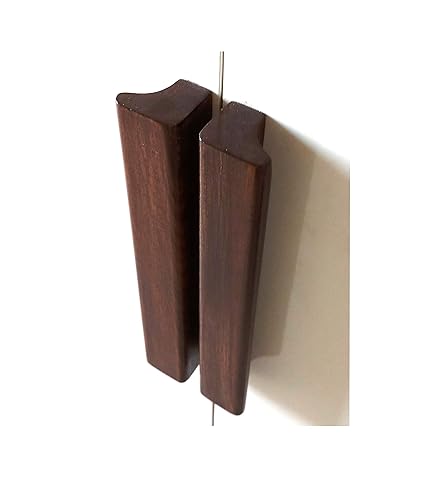 CURIOFACT Teakwood Pull Handle Door Handles Pair, Polished Wardrobe Handle, Kitchen Cabinet Handle, Drawers Pully - Set Of 2 Handles (Teakwood Brown Finish, 24
