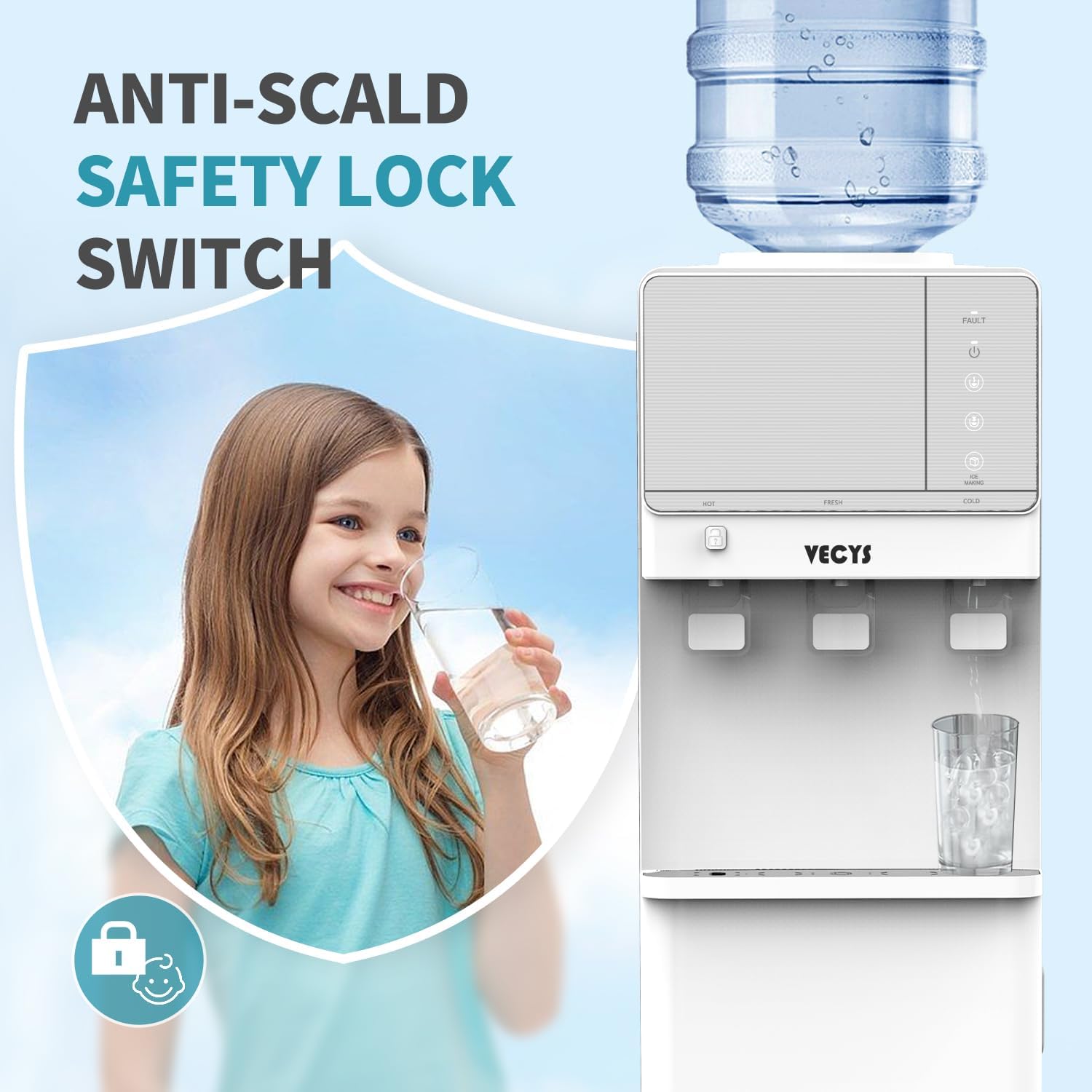VECYS BYCZ581 Water Dispenser with child safety lock feature