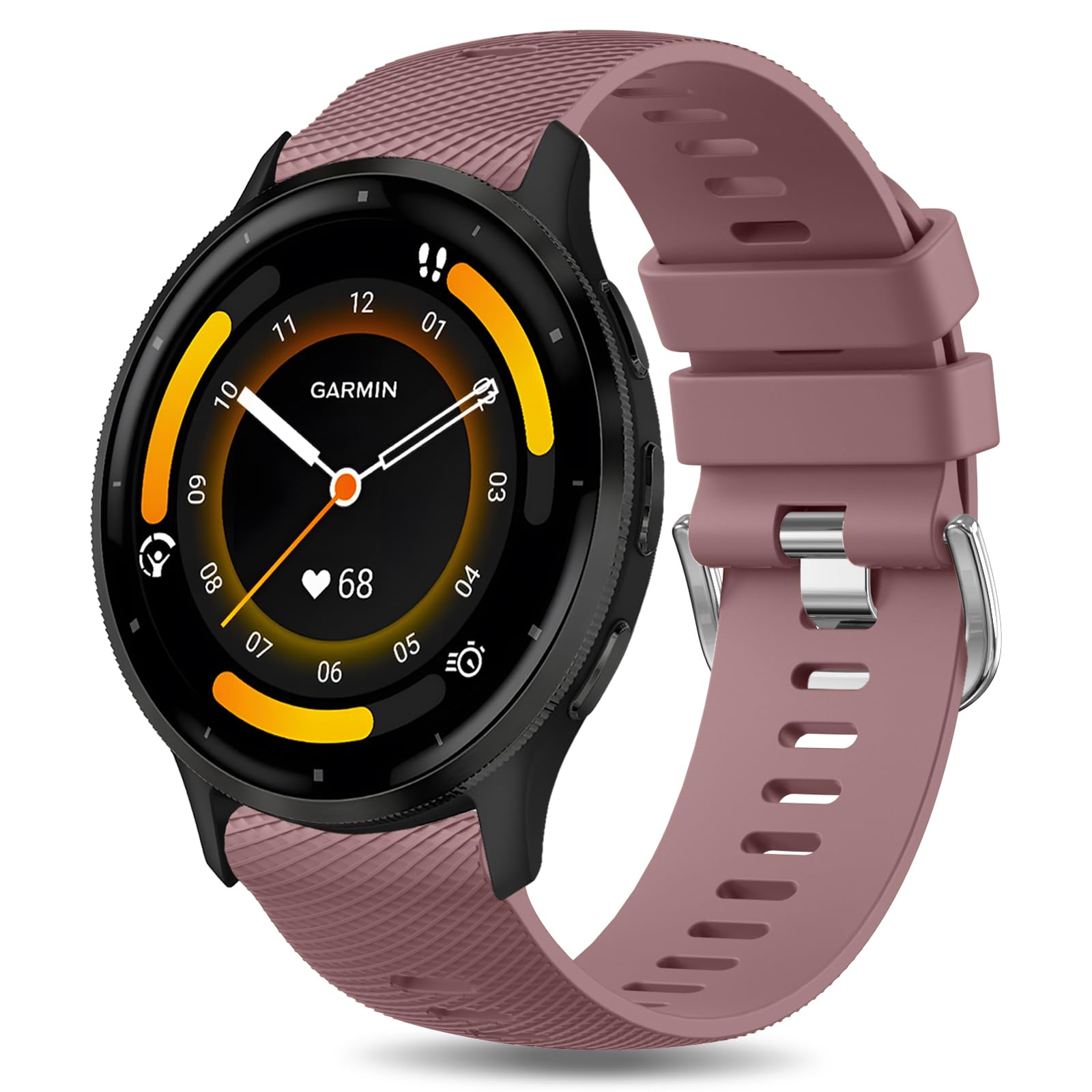 for Garmin Forerunner 255 Strap, 265 Strap, Venu 2/Venu 3/Vivoactive 4 45mm, 22mm Width Adjustable Soft Silicone Quick Release Band for 255/265 Music,Legacy Hero (Smoke Purple)