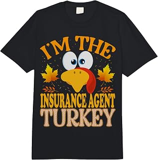 Thanksgiving I'm The Insurance Agent Turkey Matching Comfort Colors Adult Heavyweight T-Shirt