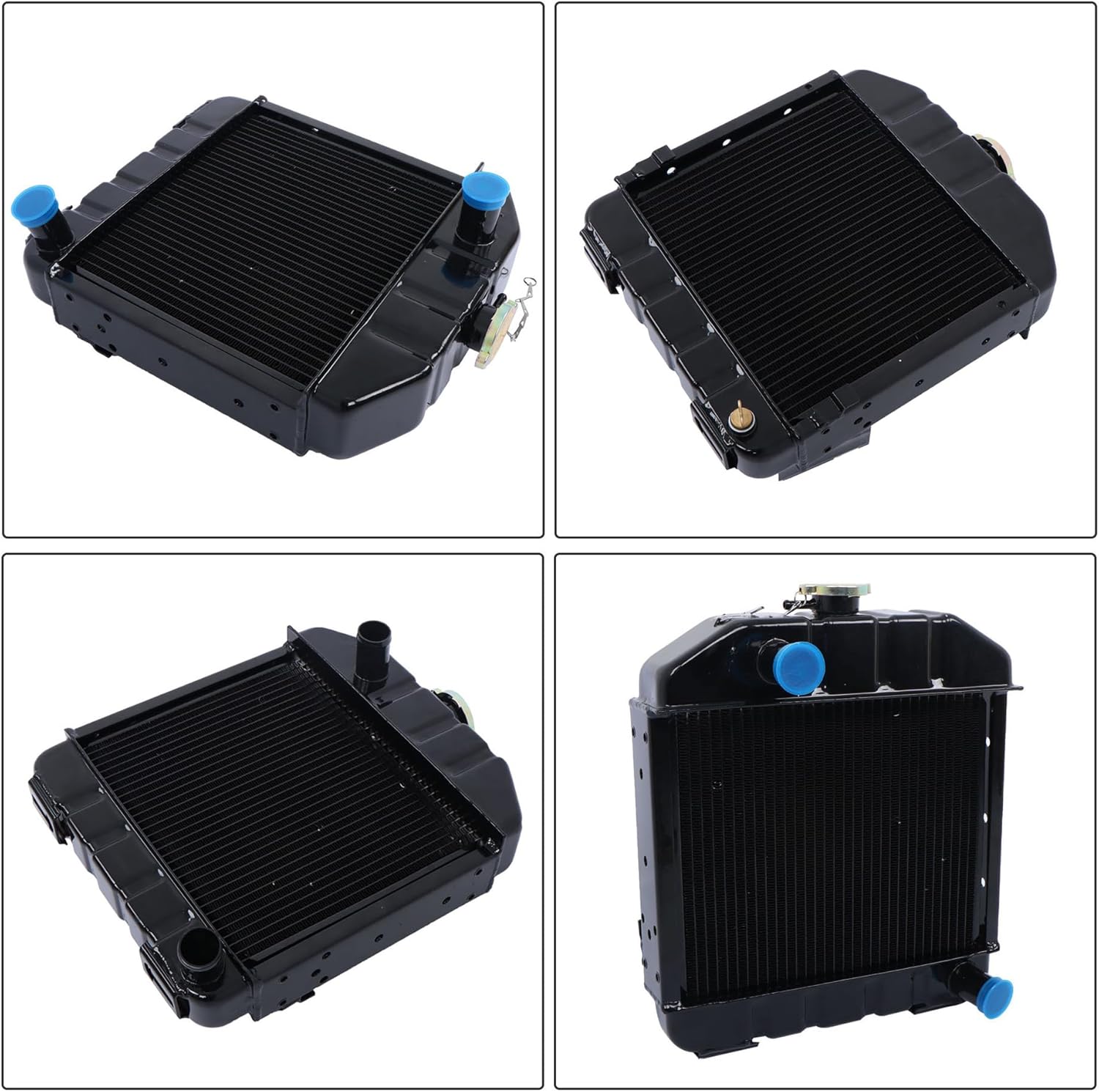 2 Row Aluminum Radiator 15553-72060 Replacement for Kubota B6100 B7100 B6100HST-DT B6100HST-E B7100HST-DT B7100HST-E