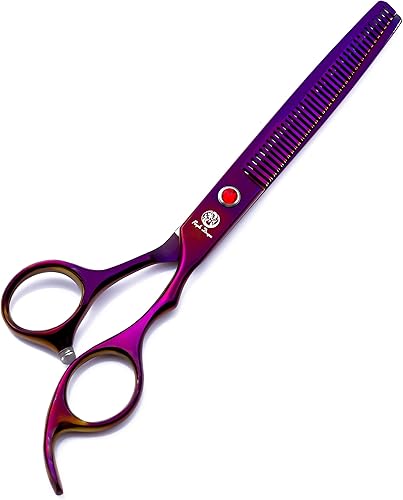 Miniatura 4 de Juego de tijeras de corte de pelo de mano derecha de 7.0 pulgadas con maquinilla de afeitar, tijeras para adelgazar y texturizar el cabello de 6.5