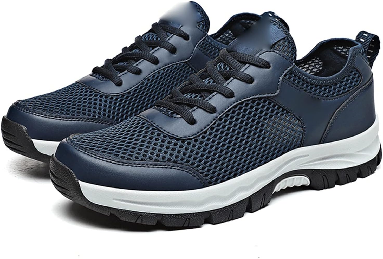 SOOVISOOVI men shoe Outdoor men's hiking shoes Breathable desert training sneakers Non slip hiking shoes. (Color : Hortel�, Size : 39)