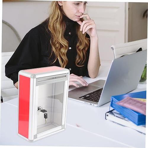 Miniatura 9 de Housoutil Caja de sugerencias Caja de quejas Recepción Pox Tip Contenedor de almacenamiento para votación Apartamento Buzón de punta Tarro de punta