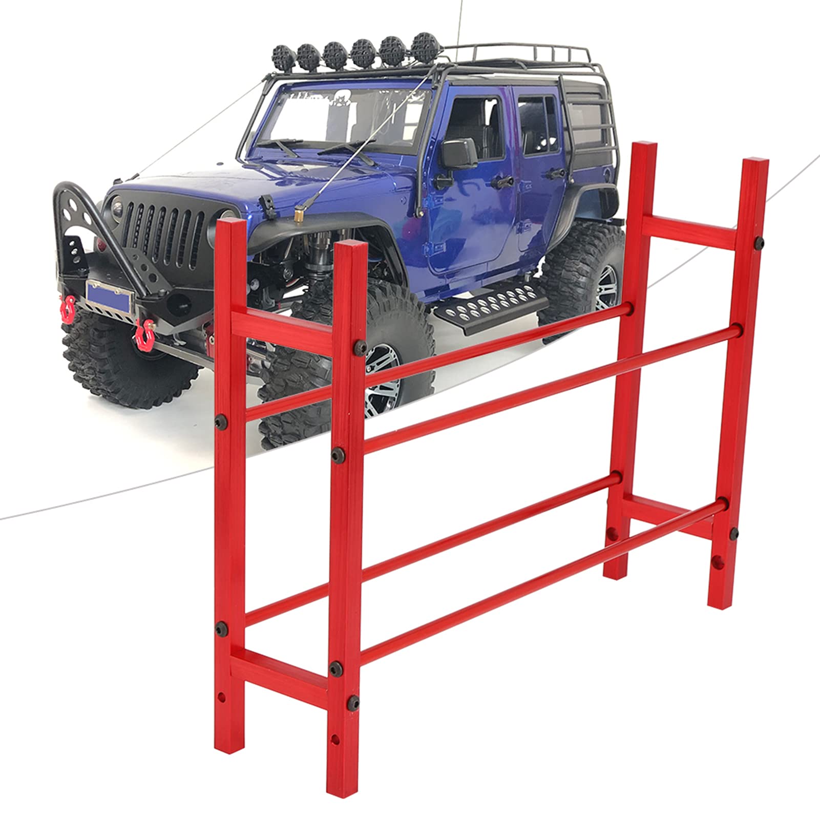 Support de Pneu modèle RC, étagère de Rangement de Pneu Double Couche de Bonne stabilité avec vis pour SCX10 90046 D90(Rouge)