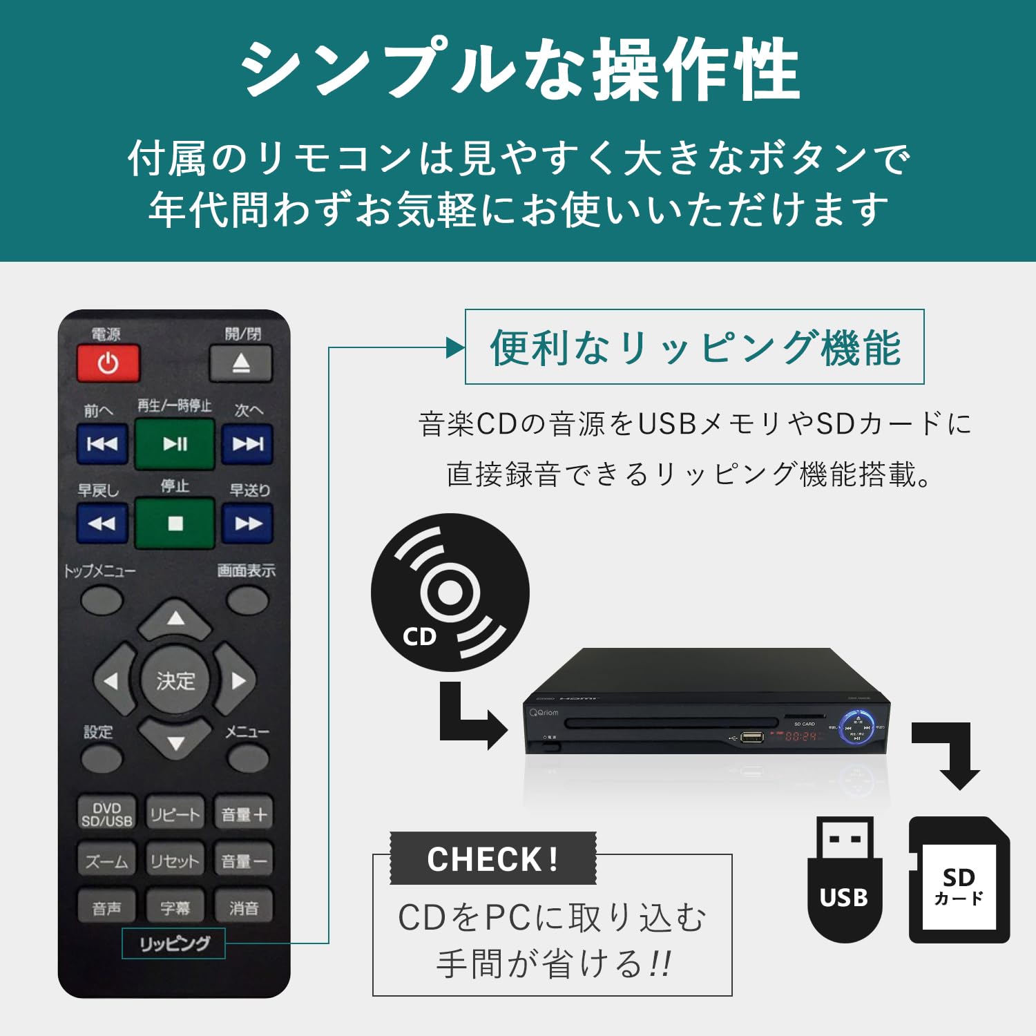 ライ君パパ専用PortTech DVDプレーヤー PDVP-42HD(B) ライ君パパ専用