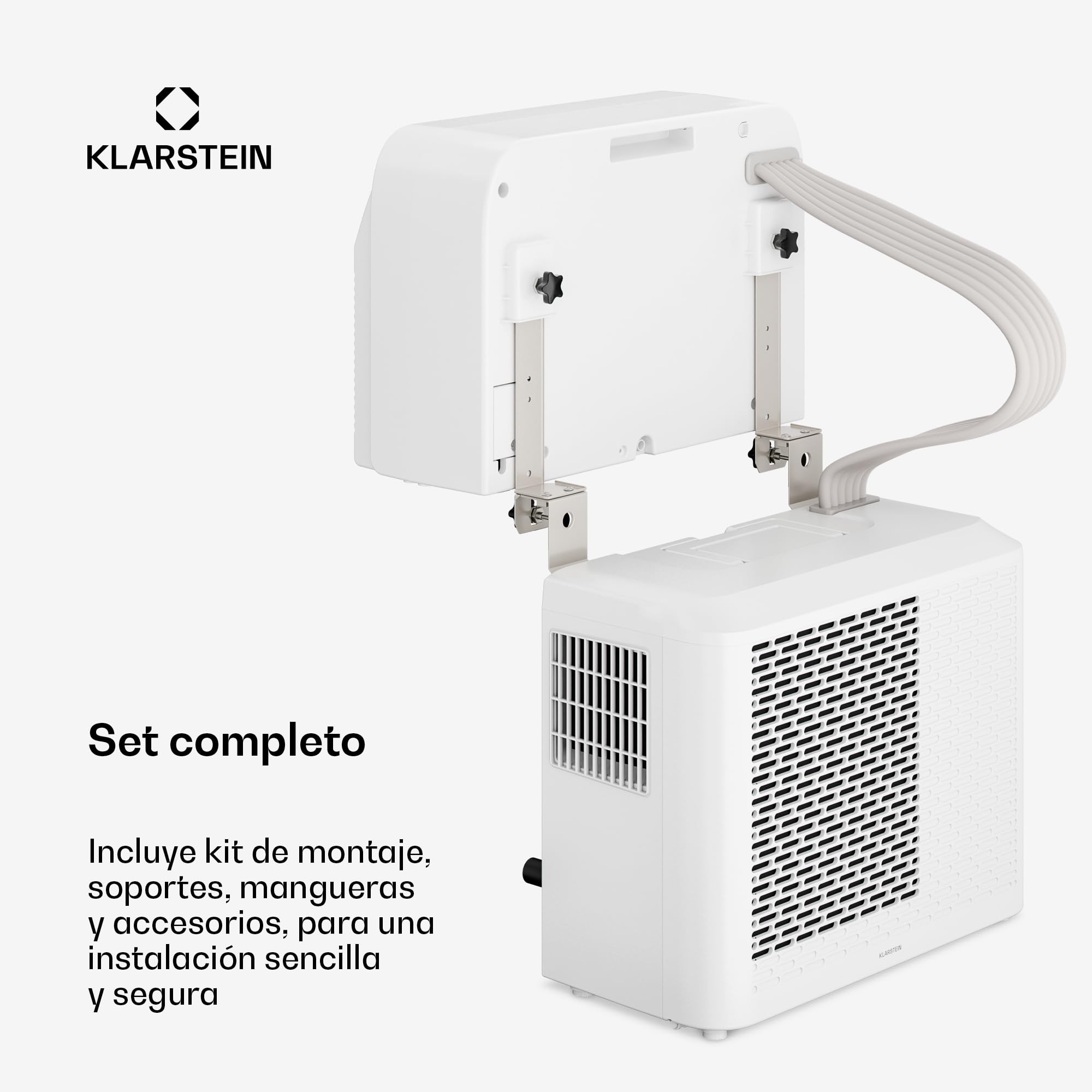 Klarstein Chillavan Aire Acondicionado Portátil - 5000 BTU, cubre hasta 20 m², control por app y LED, 3 en 1: enfría, deshumidifica y ventila, eficiente (A), silencioso, perfecto para caravanas.
