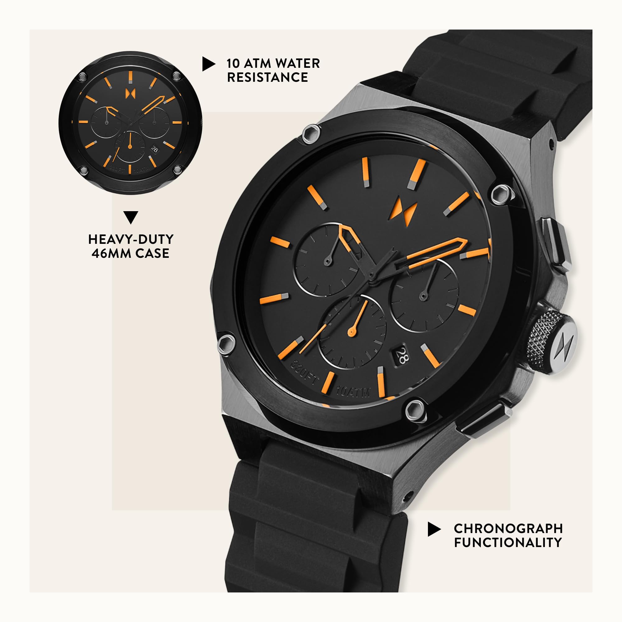 MVMT Raptor Men's Chronograph Moon Silver Watch