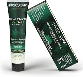 - Heart Tone Botanicals Living Crystal Toothpaste | Fluoride Free | Natural & Remineralizing Hydroxyapatite Toothpaste | Sensitive Teeth | Theobromine, Strengthens Enamel | Minty Fresh