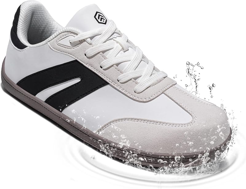LARNMERN Steel Toe Skate Shoes Men Safety Work Sneakers Wide Toe Box Barefoot Zero Drop Non Slip Shoe