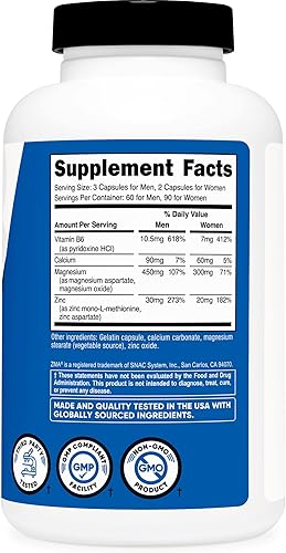 Miniatura 5 de Nutricost ZMA 180 Cápsulas - Suplemento ZMA sin OMG y sin gluten