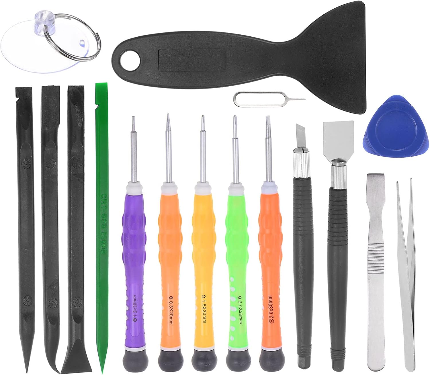 uxcell 16 in 1 Electronics Repair Tool Kit Screwdriver Tweezer Pry Bar Sets