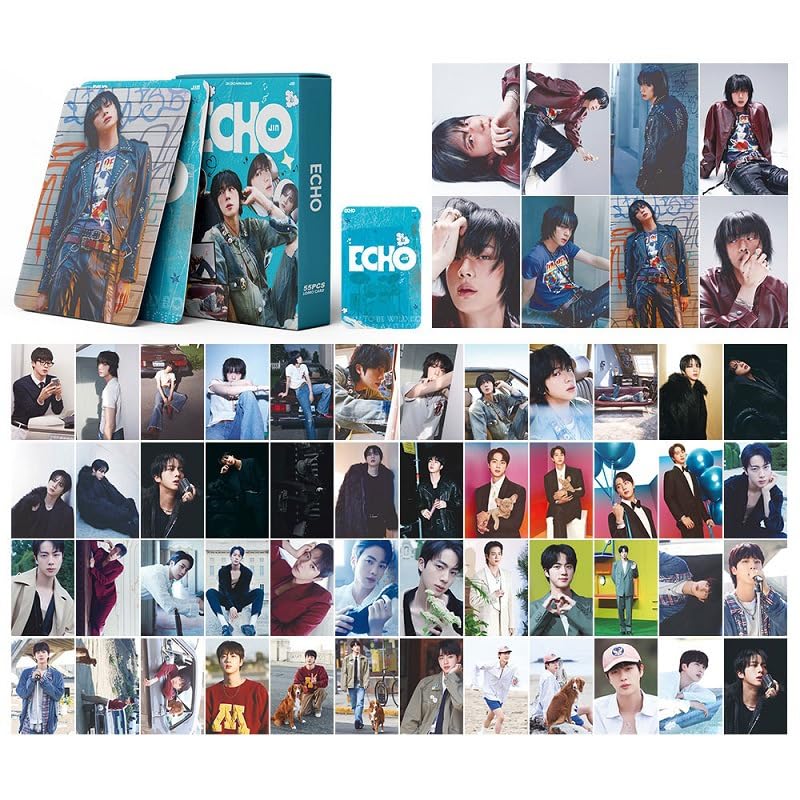 haianallo Cartões fotográficos BTS JIN 55 peças novo álbum pessoal