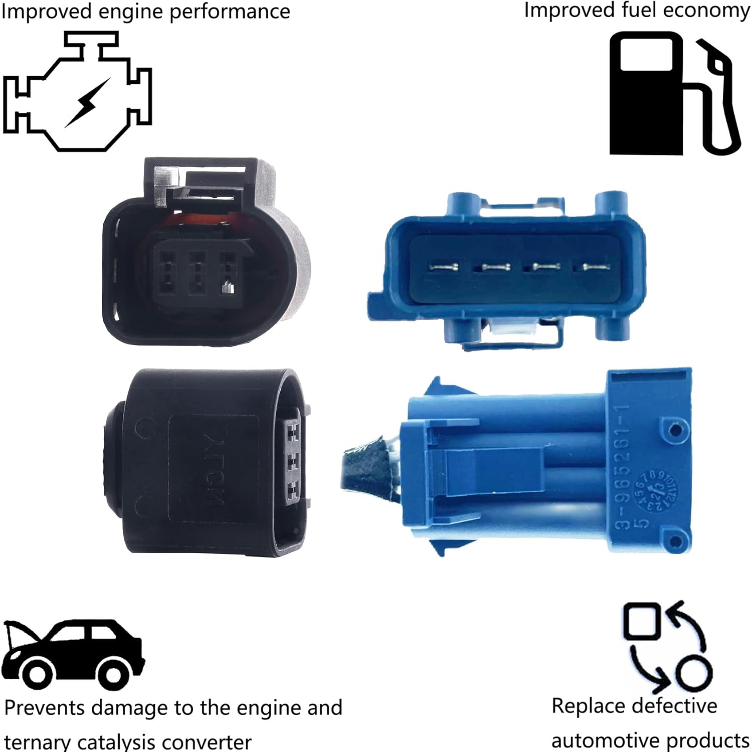 Dropwater 1 Pair Front and Rear Oxygen O2 Sensors Replacement for Mini Cooper 2014-2013 Turbo 1.6L,Replaces#234-5026 234-4488,Set of 2pcs