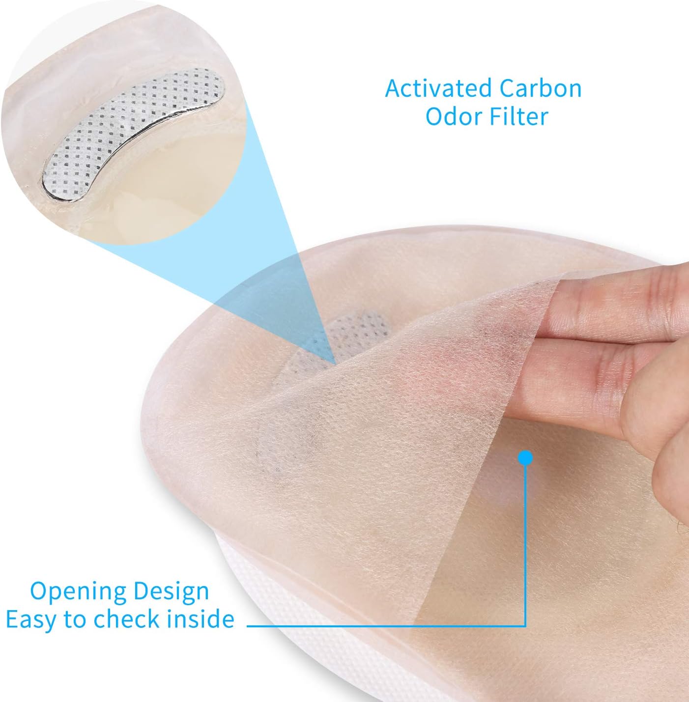 KONWEDA 10 PCS Colostomy Bags,One Piece Drainable Pouches for Ostomy Ileostomy Stoma Care, Cut-to-Fit : Health & Household