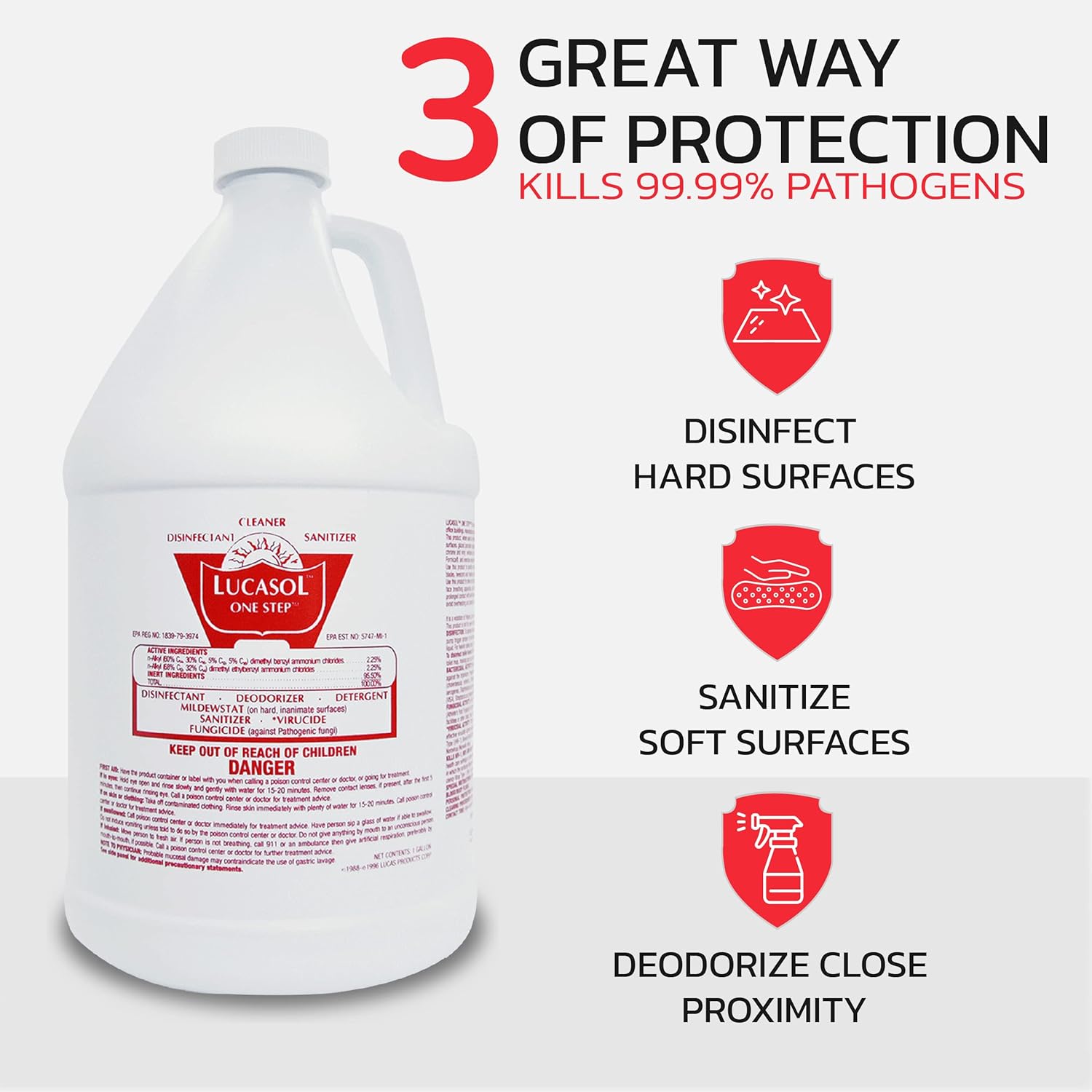 Lucasol ONE Step Hospital Grade Disinfectant (Gallon)