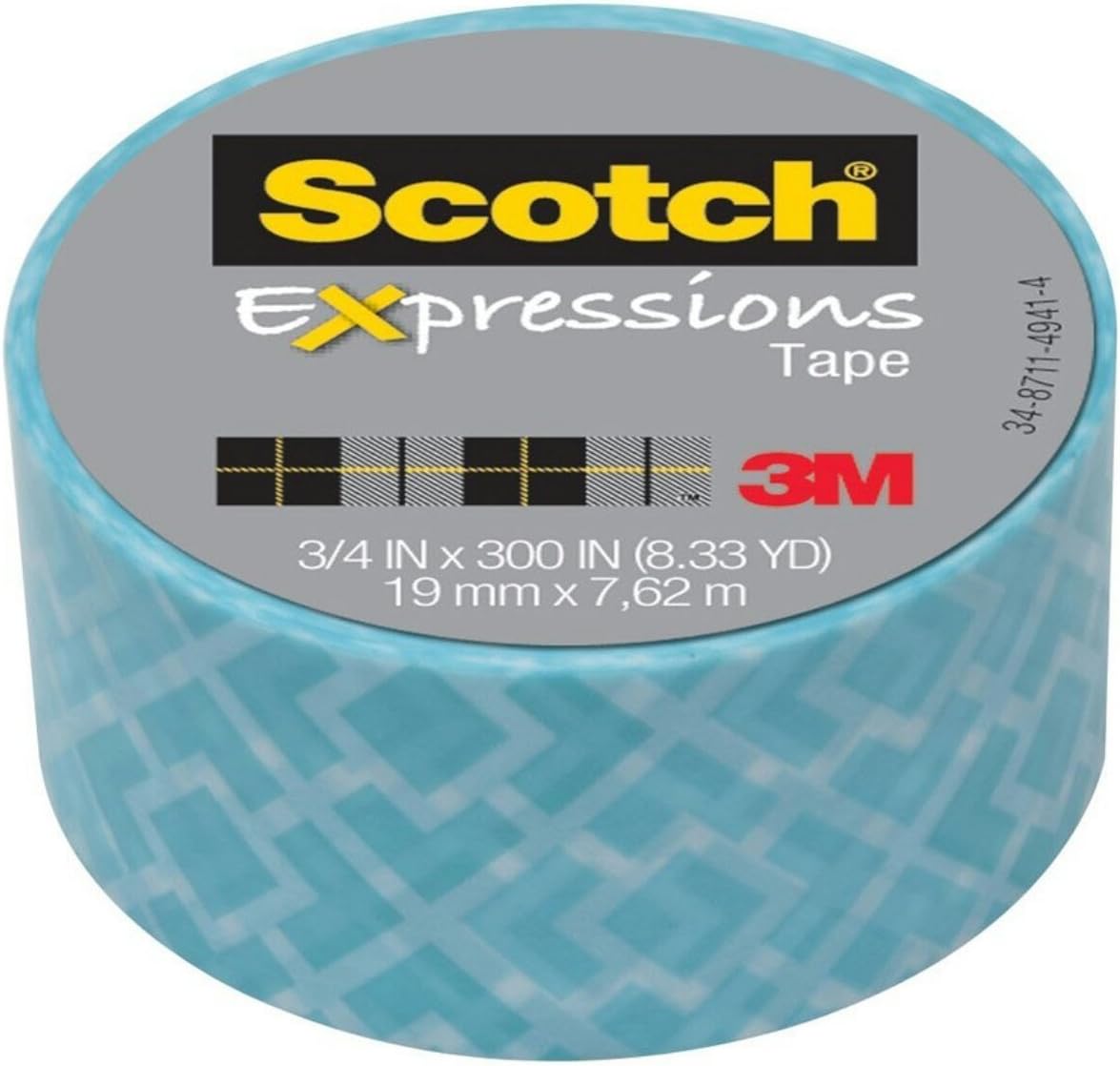 ScotchExpressions Colored Magic Tape; Classic Triangles Pattern, 3/4 x 300