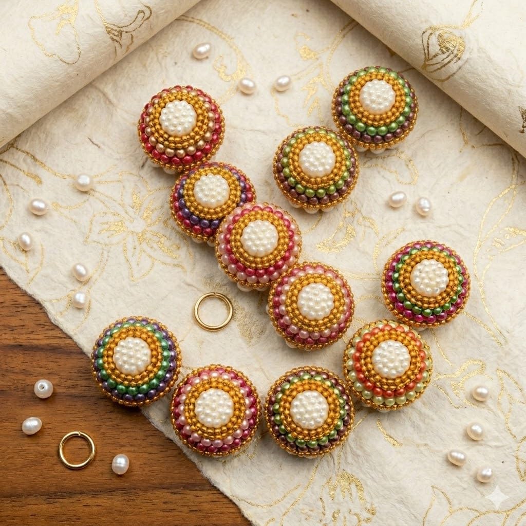 Decorative Beaded Supari - Pack of 6 for Festivals -2