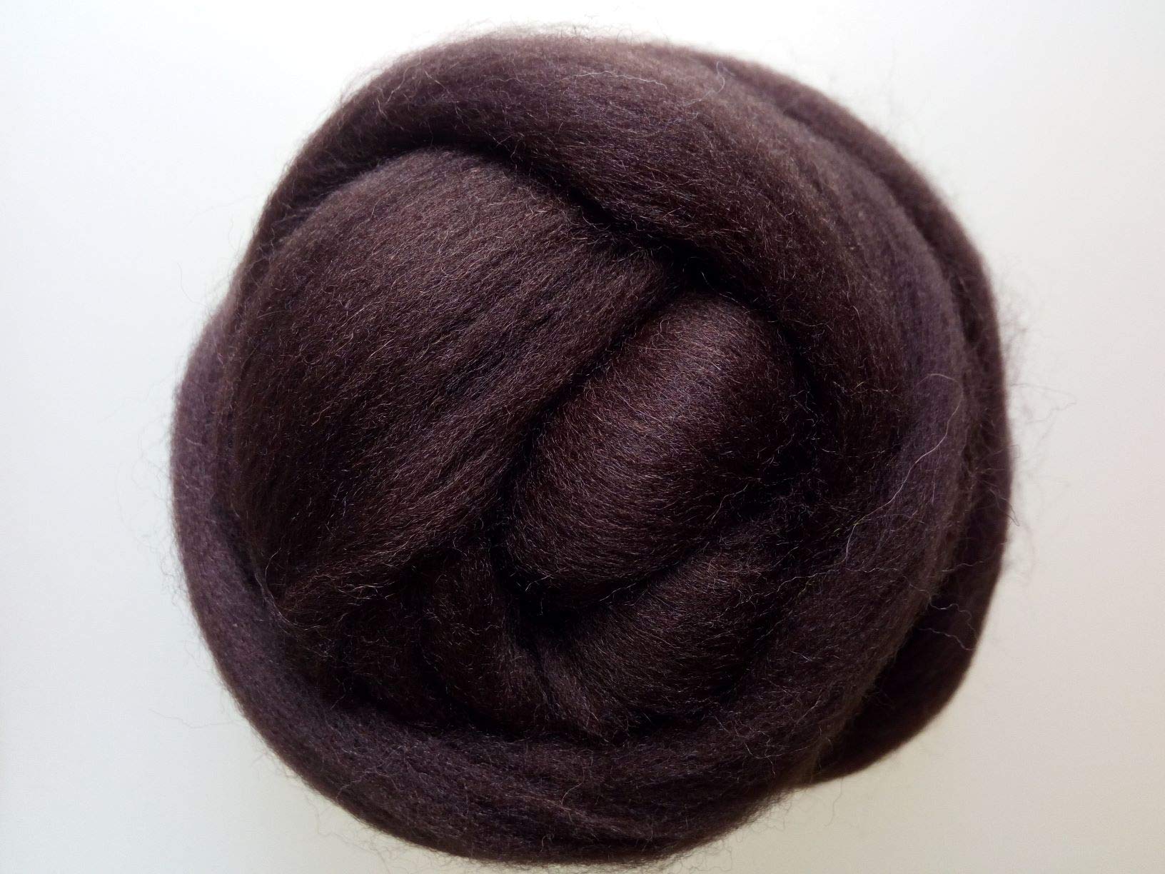 100% Merino Wool Roving Tops – 90 Colours to Mix and Match for Needle and Wet Felting, Spinning, Weaving and DIY Craft – 50 g Packs (Brown)