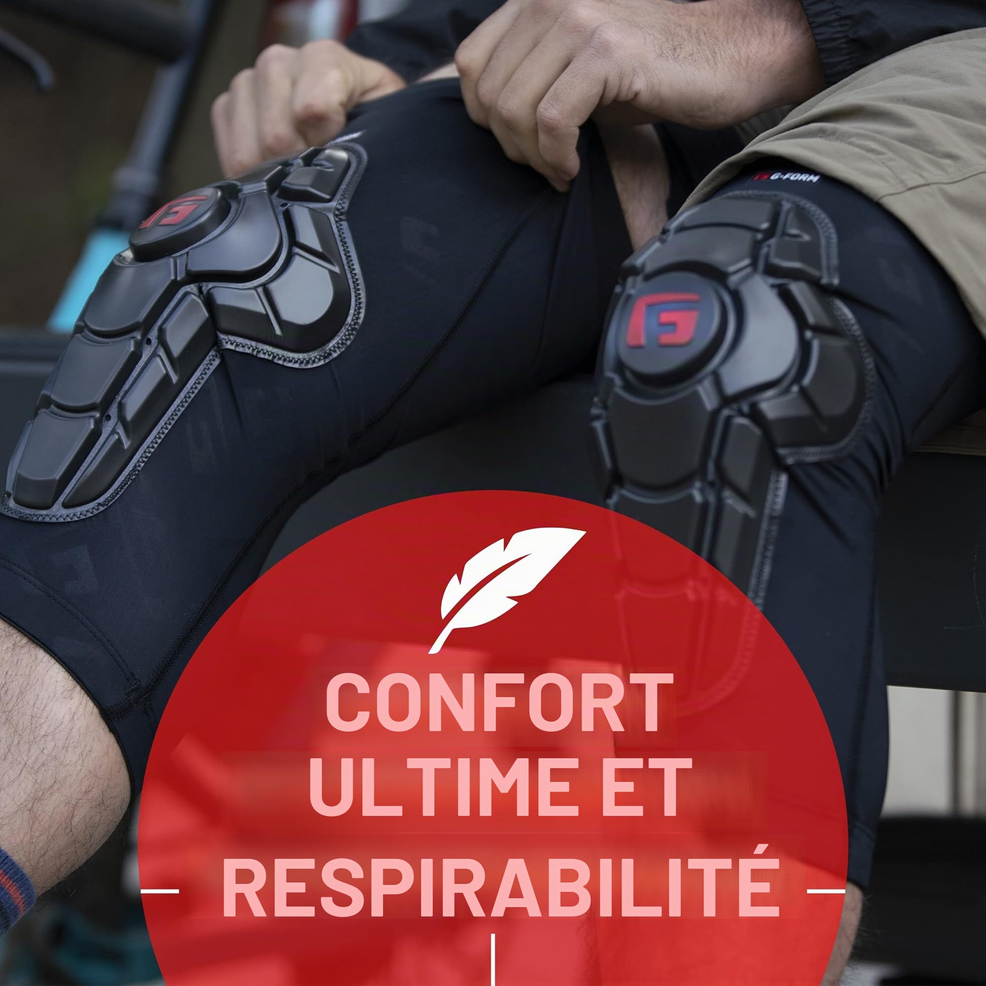 G-Form Youth PRO-x3 Knee Guard, Genouillère unisexe adulte