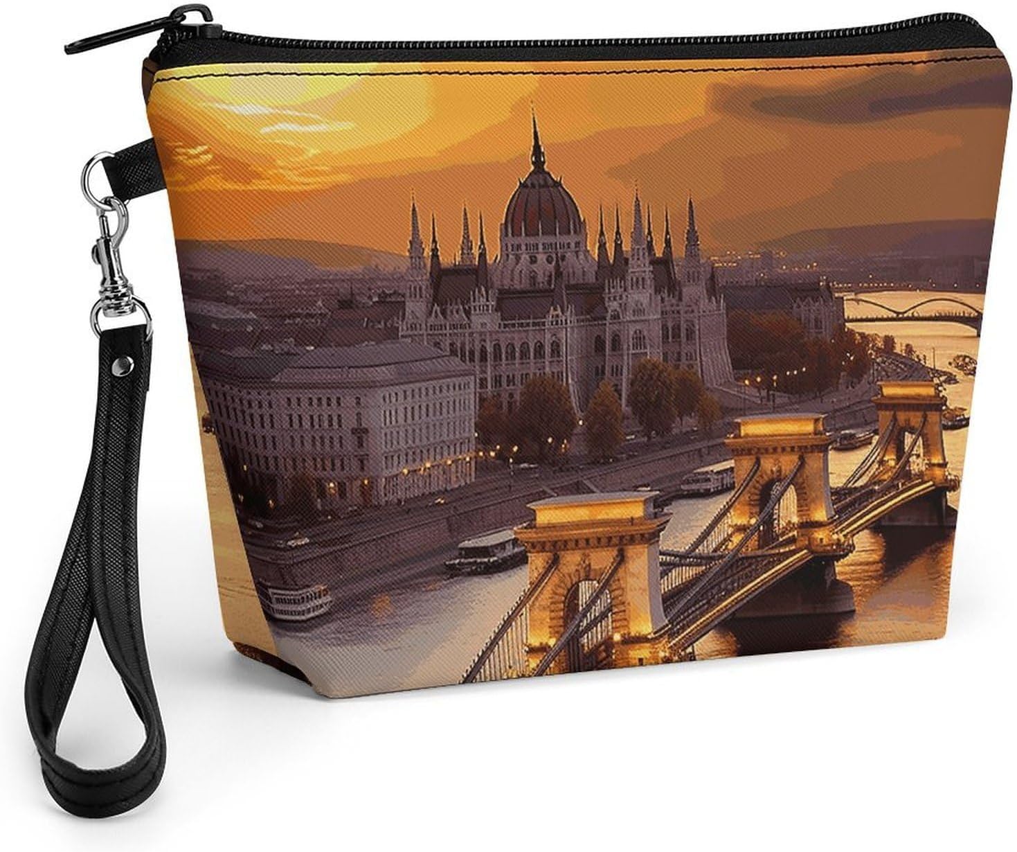 Sunset in Budapest Travel Makeup Bag Large Capacity Toiletry Bag