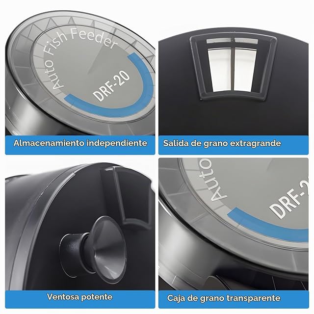 Foto 5 de 7 de GOMETY Comedero automático para peces, acuario, alimentador automático para acuario, alimentado por pilas