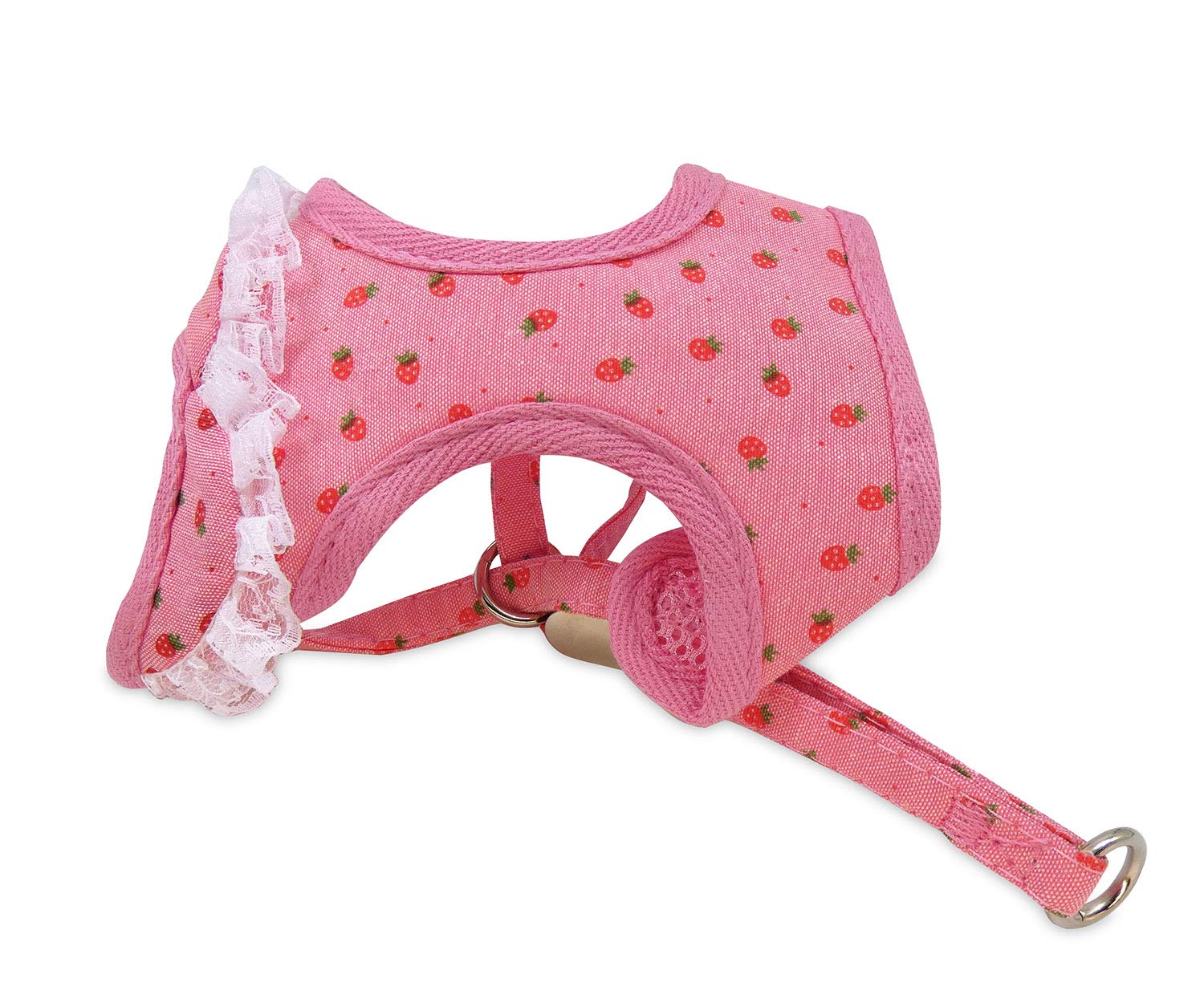 AKORD Pink Pattern Tiny Dog Harness Leash Lead Walking Chest Strap, X-Small, XS - Image 2
