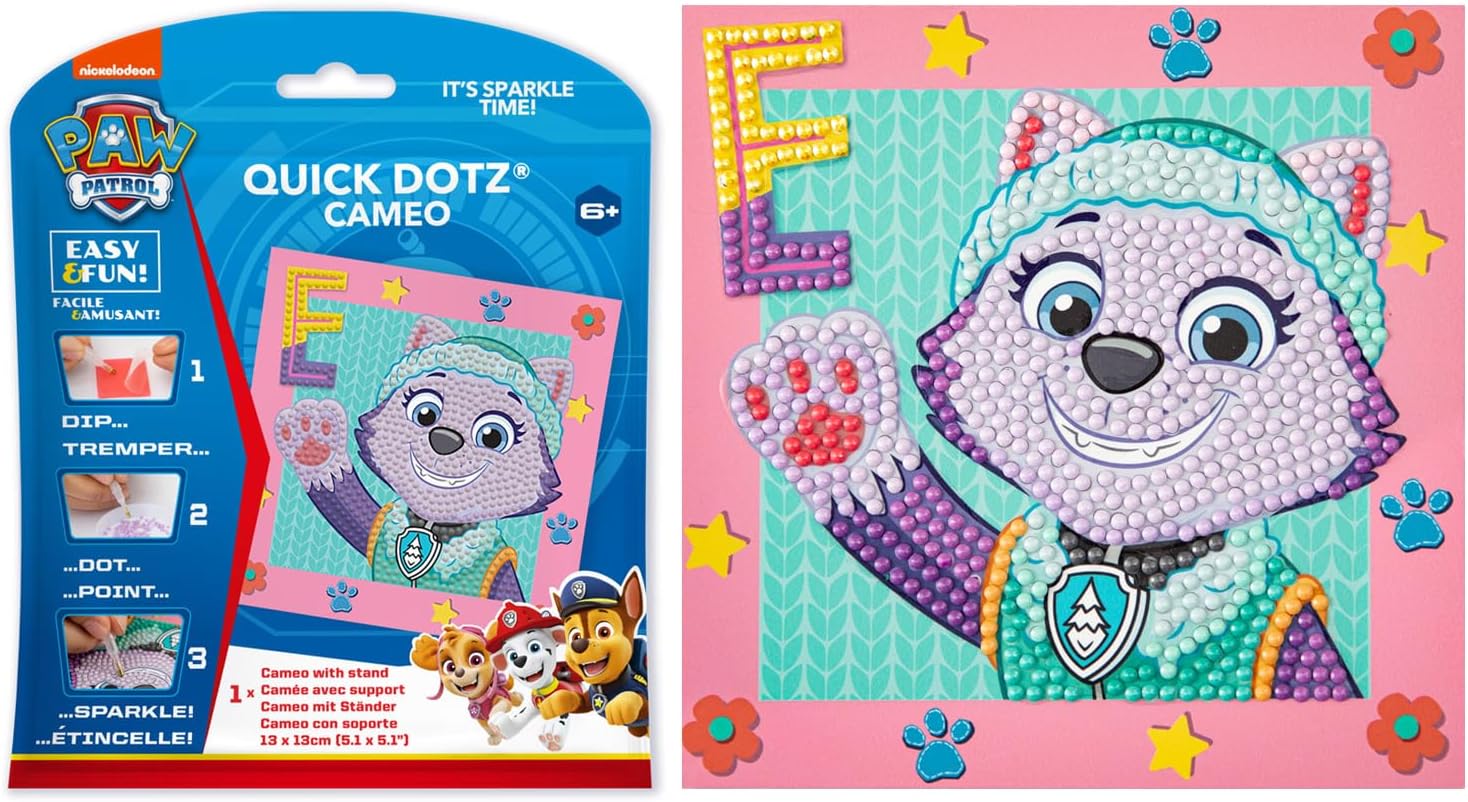 DIAMOND DOTZ Everest Paw Patrol Diamond Painting Kits for Kids - Diamond Art Kits a Relaxing Creative Craft Kit with Dotz Gems 5.1"x5.1"